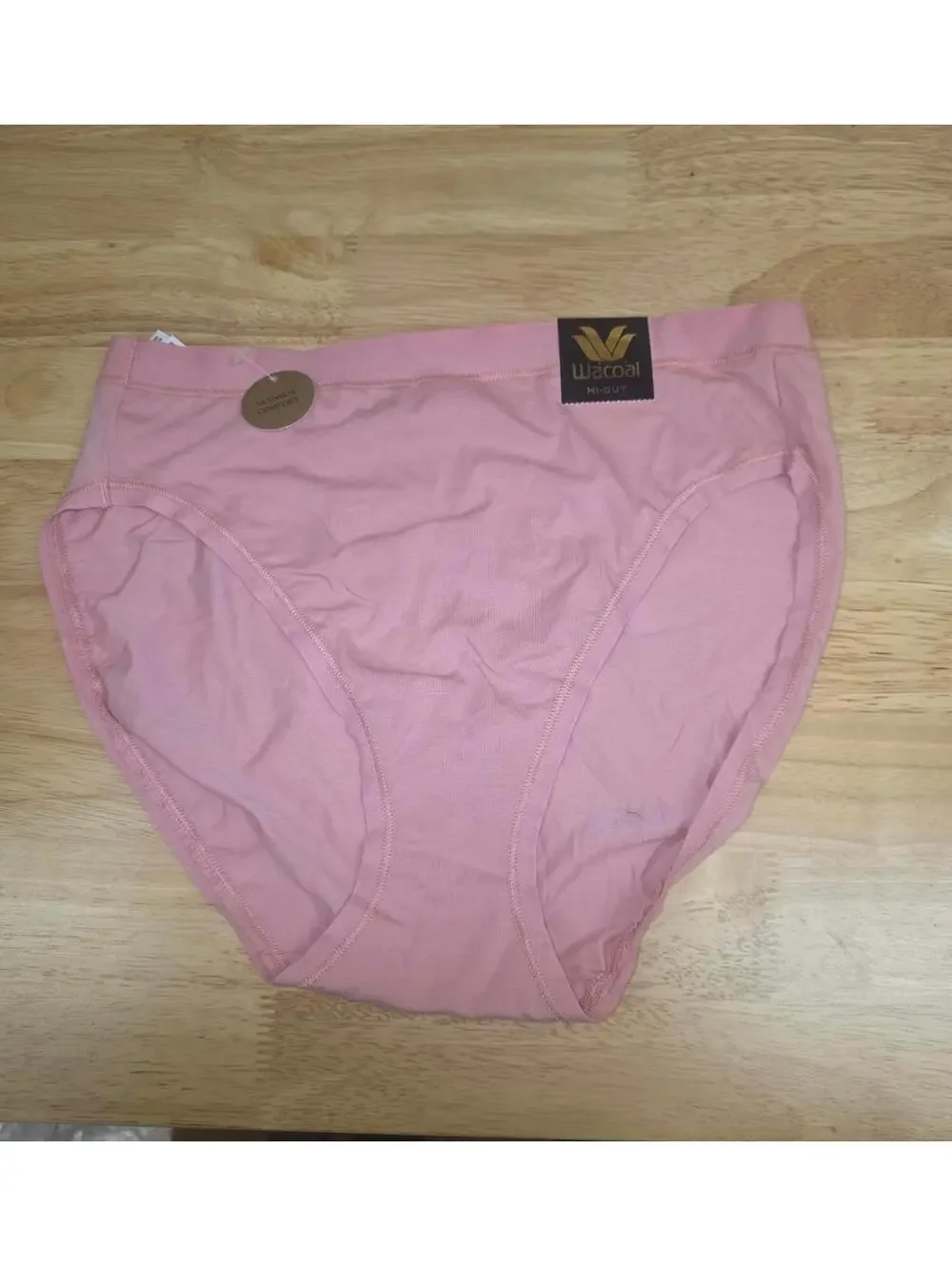 WACOAL UNDERSTATED COTTON HI‑CUT BRIEF ROSE ELEGANCE SIZE MEDIUM